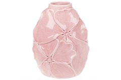 Ваза керамічна "Квіти" h-22,5 см, рожева 727-258/Bonadi