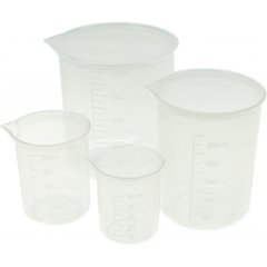 Набір мірних стаканів пласт. 4шт 50мл,100мл,3000мл,500мл