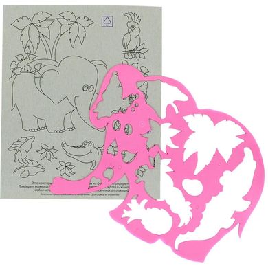 Трафарет "Слоненя в джунглях" (20) №17C1145-08/45357
