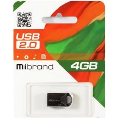 Флеш-пам`ять 4GB "Mibrand" Hawk USB2.0 black №0719