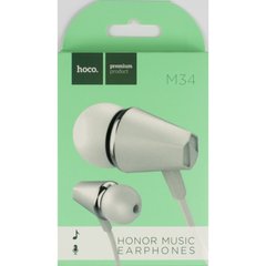 Навушники вакуумні HOCO M34 (гарнітура) white+мікрофон