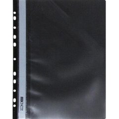 Папка-швидкозшивач Economix E31508-01 А4 з перфорацією рифлена прозорий верх чорна