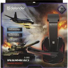 Навушники Defender Warhead G-260/64121 1,8м red/black+мікрофон