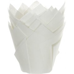 Форма для кекса паперова "Тюльпан" d5см h7,5см біла