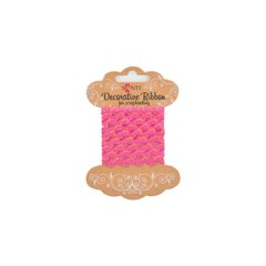 Декоративна стрічка "Santi" "Хвиля рожева з золотою ниткою" 2 м №741380