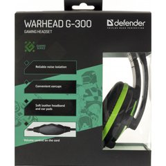 Навушники Defender Warhead G-300/64128 2,5м black/green