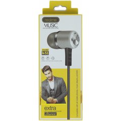 Навушники вакуумні Realme K-51 (гарнітура) black+мікрофон