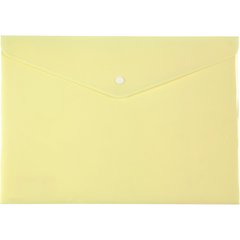 Папка-конверт "Axent" №1412-08 A4 Pastelini на кнопці жовта(12)(240)