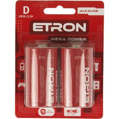 Батарейки Etron Mega Power LR-20/блістер 2шт (6)(48)
