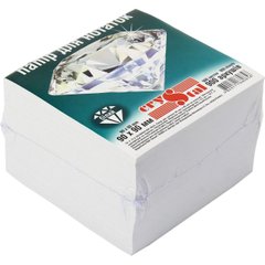 Блок / заст. нкл 90х90мм 900 листів білий "Crystal" (16)