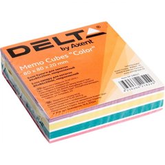 Блок для заміток не клеєний 80 х80 мм 20 мм "Delta by Axent" Color (1) (120) №8021