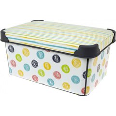 Коробка-бокс "Qutu Style Box" Colored zigzag з кришкою 5л №92648