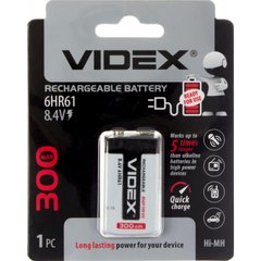 Акумулятор Videx (6HR61,300mAh)/блістер 1шт