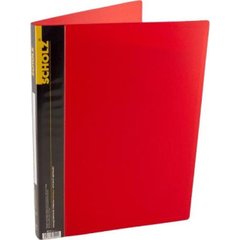 Папка Scholz" A4 з 30 файлами PP червона (1) (12) №06502 / 03060611