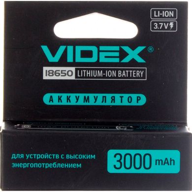 Акумулятор Videx Li-ion 18650-R,3000mAh,захист