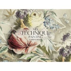 Альбом для малювання склейка 15арк. A5+ "Mix Technique" Muse PB-GB-015-052/Школярик