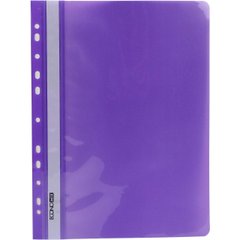 Папка-швидкозшивач Economix E31510-12 А4 з перфорацією глянсовий прозорий верх фіолетова