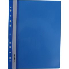 Папка-швидкозшивач Economix E31510-02 А4 з перфорацією глянцевая прозорий верх синяя