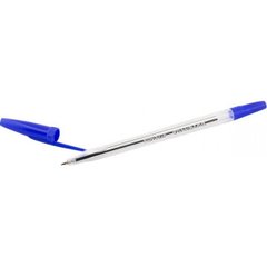 Ручка кулькова Economix Standard 0,5 мм синій прозорий корпус E10117-02