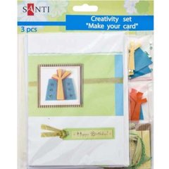 Набір для творчості Santi "Зроби листівку: Подаруночок" 951946 14,5х14,5 см 3 шт.
