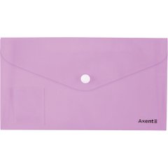 Папка-конверт "Axent" №1414-36 Pastelini на кнопці DL бузкова(12)