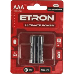 Акумулятори Etron Ultimate Power ready Ni-Mh (R-03,1000 mAh) / блістер 2 шт (2)