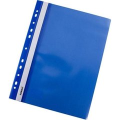 Папка-швидкозшивач Norma А4 з перфорацією глянсовий прозорий верх поліпропілен синій 5262/03040366