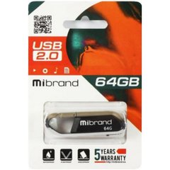 Флеш-пам`ять 64GB "Mibrand" Aligator USB2.0 black №0302