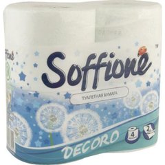 Туалетний папір Soffione Decoro 2-слойний 4 шт.