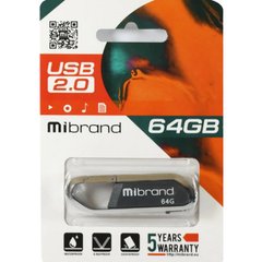 Флеш-пам`ять 64GB "Mibrand" Aligator USB2.0 grey №0333