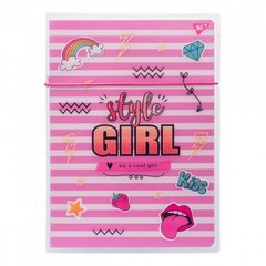 Зошит A4 48арк. кліт. в пласт папці "Style girl pink" №764429/Yes/(1)(40)