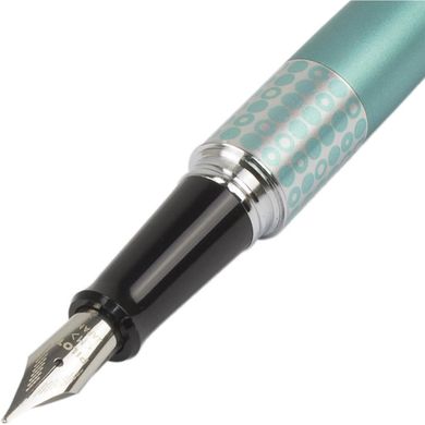 Ручка чорнильна "Pilot" світло-голубий металік, "кружальця" №FD-MR3-M-DT-E