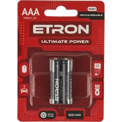 Акумулятори Etron Ultimate Power ready Ni-Mh (R-03,600 mAh) / блістер 2 шт (2)
