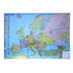 Карта "Європи" політ. картон, ламін. 1:5400000 (80х110см)