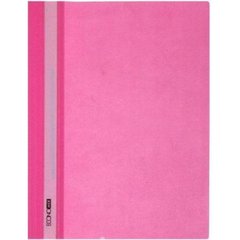 Папка-скоросшивач Economix E31509-09 А4 без перфорації рифлена прозорий верх рожева