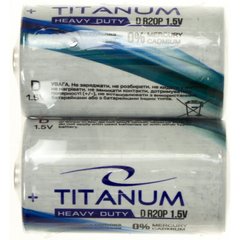 Батарейки Titanum R-20/плівка 2шт (6)(144)