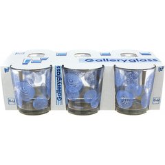 Набір стаканів скло "Фантазія блакитна" (6шт) 250мл №86004034blue/Галерея/(6)