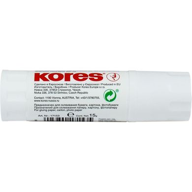 Клей-карандаш "Kores" Paper Stick 15 гр основа PVP (24) (384) №К17153
