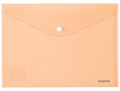 Папка-конверт "Axent" №1522-42-А A5 Pastelini на кнопці, персикова(12)