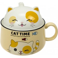 Чашка-супниця керам. "Cat time" 1000мл. з кришкою №YG00959/0558(24)