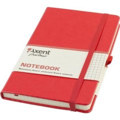 Блокнот Axent Partner Lux А5 96 аркушів клітинка червоний картонна обкладинка 8202-06-A