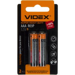 Батарейки Videx R-03/мініблістер 2шт