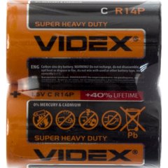 Батарейки Videx R-14 плівка 2шт