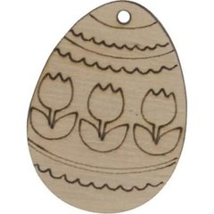 Заготовка фанера декоративное яйцо "Тюльпан" 6 см