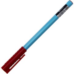 Ручка кулькова масляна "Optima" O15688 Hype 0,7 мм червона,корпус блакитний