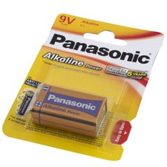 Батарейка Panasonic Алкалайн 6LR61 / 1bl крона Alkalaine Power Bro (12)