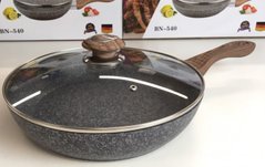 Сковорідка гранітне покриття "Benson" 28см з кришкою BN-540