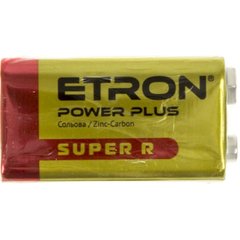 Батарейка Etron zinc-carbon 6F22/1shrink 9V крона