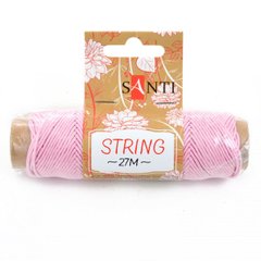 Шнур декоративний "Santi" рожевий 27 м №741613