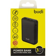 УМБ Budi Power Bank Multi Functional Box 5000mAh 10W 2.1A black з безпров. зарядкою №PB515PB/Breidon/